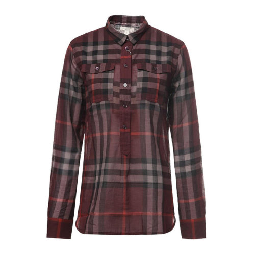 BURBERRY/博柏利女裝 服飾 經(jīng)典格紋 棉質(zhì)休閑襯衣 女士長袖襯衫3933021