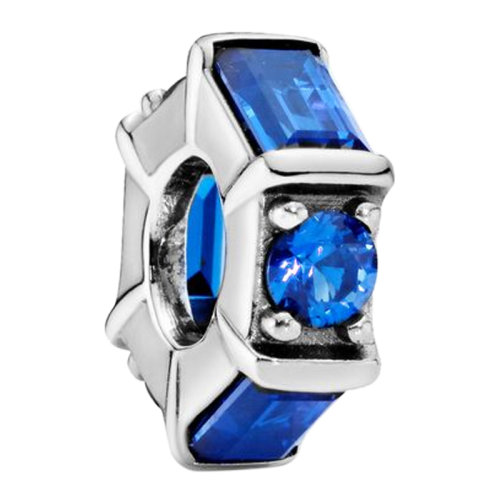 PANDORA/潘多拉 女士藍色925銀夢幻冰雕小串飾串珠 797529NSBL