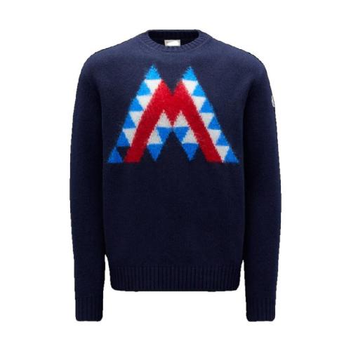  MONCLER蒙可蒙克萊 22年秋冬 男士 針織衫 Graphic Wool %26 Mohair Jumper H20919C00008M202476