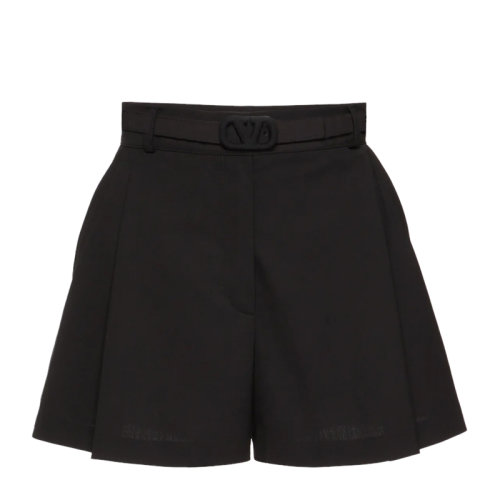 Valentino/華倫天奴 女士黑色科技面料時尚百搭熱褲短褲 WB3RF1R5-6DP-0NO