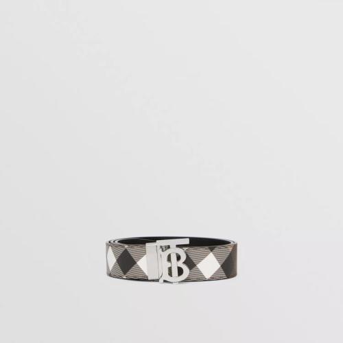  BURBERRY 22年秋冬 男士 兩面雙用專屬標(biāo)識(shí)圖案環(huán)保帆布腰帶 80493751
