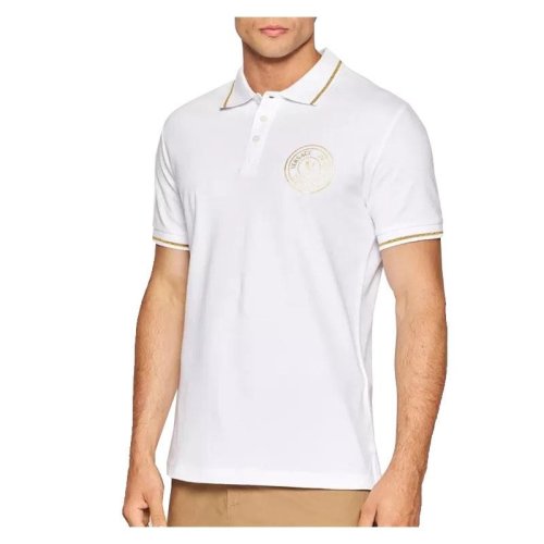  VERSACE JEANS/范思哲牛仔 男士白色棉質短袖Polo衫 E73GAGT01-ECJ01T-EG03 PLFSX
