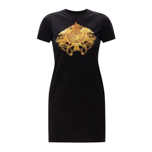  VERSACE JEANS COUTURE 女士黑色棉質(zhì)連衣裙裙子 D2HWA418 11620 899 PLFSX