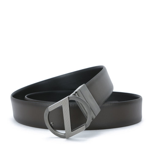 Z Zegna杰尼亞 經(jīng)典Z字標識棕色小牛皮腰帶 男士腰帶/皮帶男 BVRI1A-J1104A-TMN