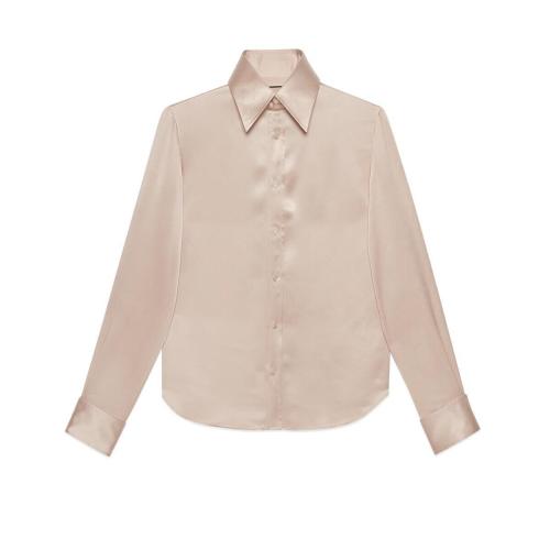  GUCCI古馳   男士 絲緞?wù)b襯衫 672074 Z631A 2375