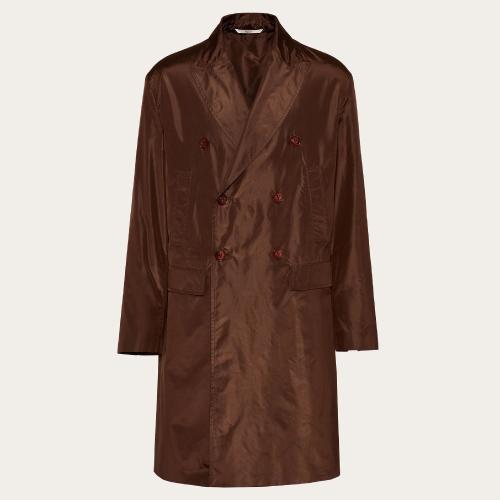  VALENTINO華倫天奴 22年秋冬 男士 大衣 MANTEAU CROISé EN SOIE LA_VéE XV0CAC458E3E04