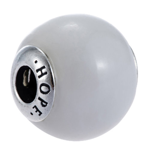 PANDORA/潘多拉 Essence系列 女士白色925銀時尚希望白色琉璃串珠 796008MQ