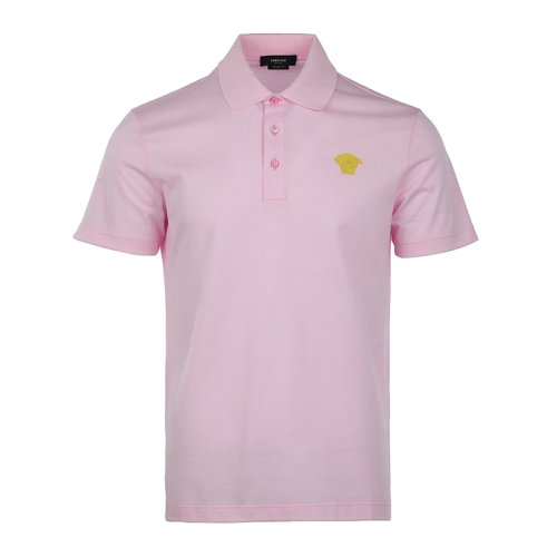 VERSACE/范思哲22春夏美杜莎刺繡微標(biāo)男士T恤男士短POLO衫A87427A23714