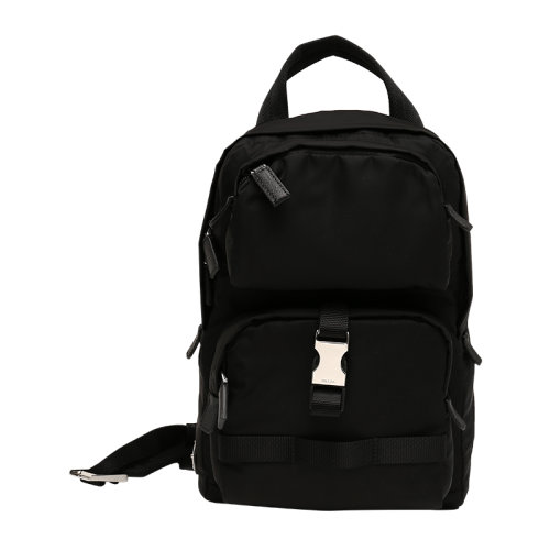 PRADA/普拉達(dá)時(shí)尚潮流織物雙肩包男士雙肩包2VZ013973F