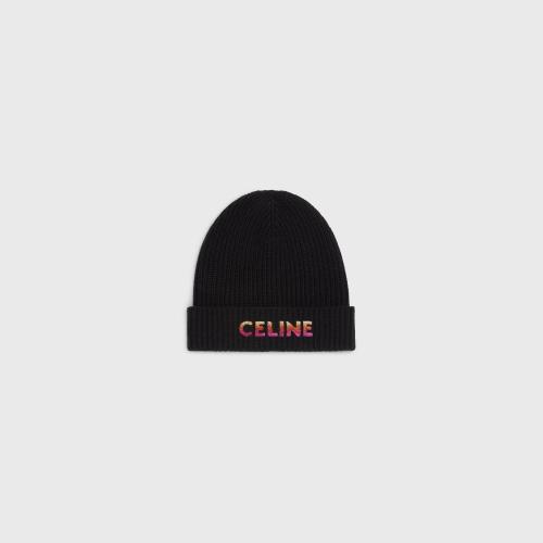  CELINE賽琳思琳 22年秋冬 男士 帽子 BONNET BRODé CELINE LAINE COTELéE 2A07Z666Q.38NO