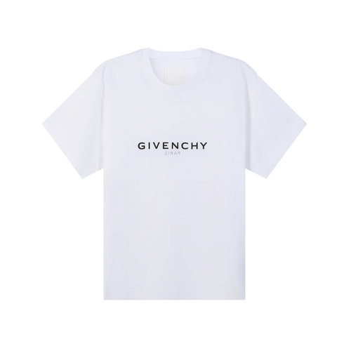 Givenchy/紀梵希【22春夏新款】男士棉質超大版型圓領短袖T恤LOGO圖案 BM71533Y6B