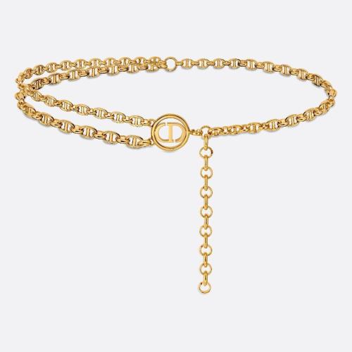  DIOR迪奧 22年秋冬 女士 腰帶 Dior Caro 鏈條腰帶 B0296UMET_M22J