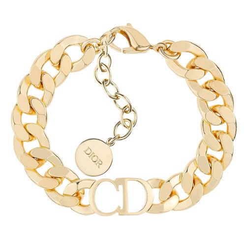 DIOR/迪奧 新款 Danseuseétoile系列 女士鍍金金屬鏤空CD手鏈B0642DSEMT_D300