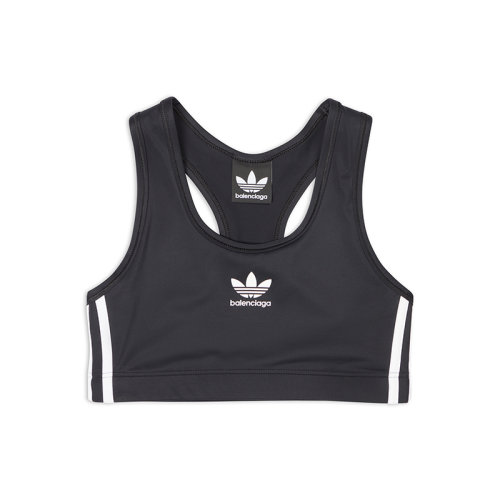 Balenciaga/巴黎世家 22年秋冬新款 ADIDAS聯(lián)名系列 女士黑色啞光氨綸面料運動背心7243044A8B51077