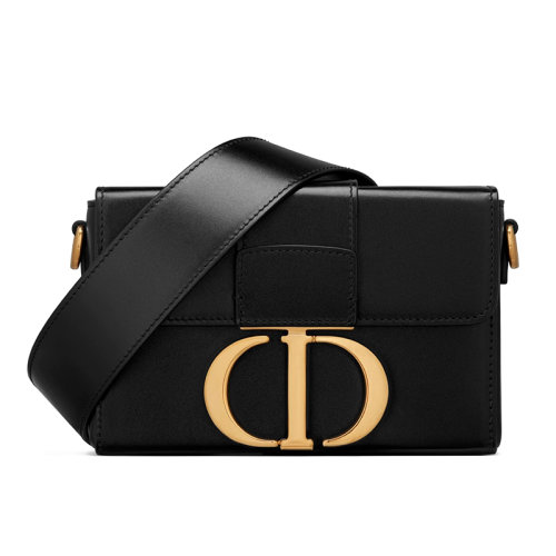 DIOR/迪奧 30 MONTAIGNE系列 黑色滑面小牛皮 單肩BOX蒙田盒子包M9204UMOS_M911