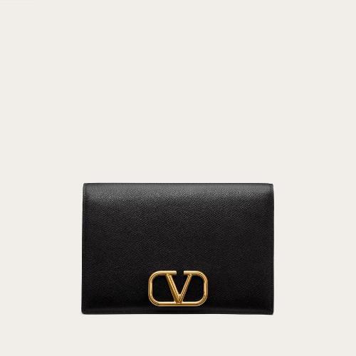  VALENTINO華倫天奴 22年春夏 女士 手拿包 PO*w*CHETTE VLOGO SIGNATURE EN VEAU GRAINé U 預(yù)定商品1-3周發(fā)貨