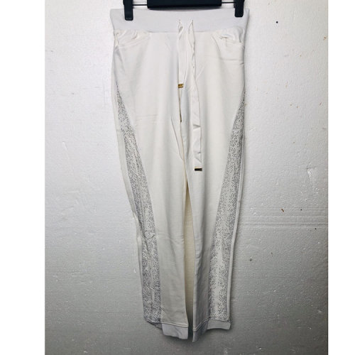 Roberto Cavalli/羅伯圖 卡維里 女士白色休閑褲 C9N081690 110 瑕疵折扣