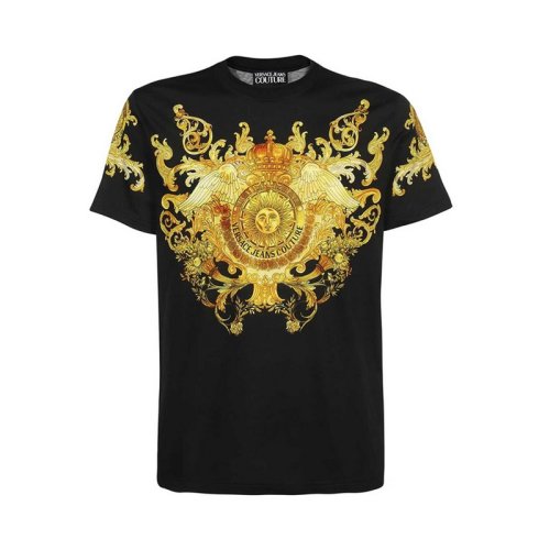  VERSACE JEANS COUTURE 男士黑色棉質(zhì)短袖T恤 B3GWA7S1 S0274 899 PLFSX