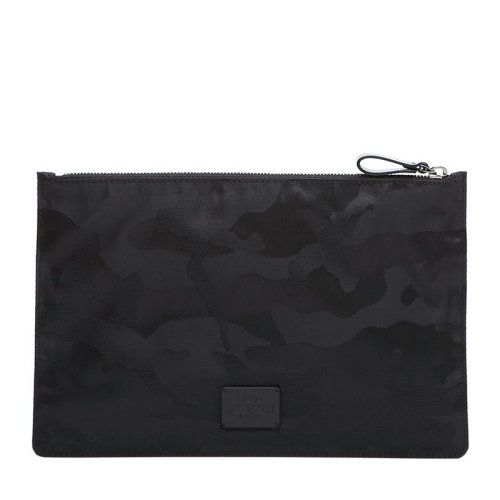 Valentino/華倫天奴  男包女包黑色尼龍時(shí)尚百搭拉鏈開合手拿包  RY2P0483NAK 0NO