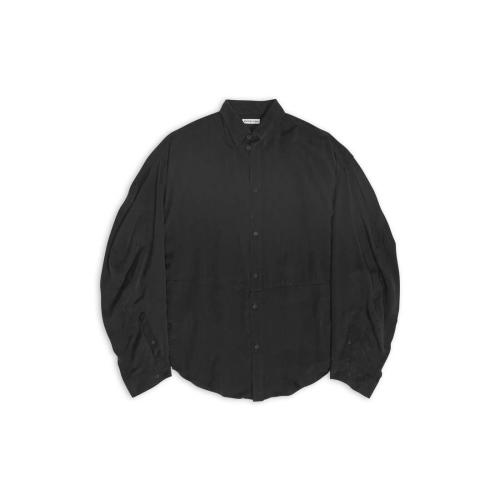  BALENCIAGA巴黎世家 22年秋冬 女士 長袖襯衫 TWISTED SLEEVE SHIRT 704461TMO071000