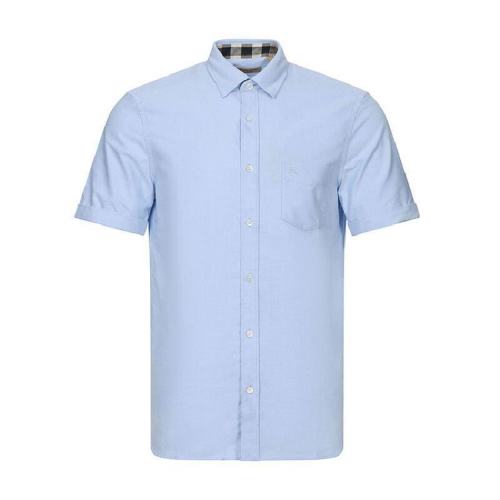 BURBERRY/博柏利 男士淺藍(lán)色棉質(zhì)短袖襯衫 39961191 PLFSX