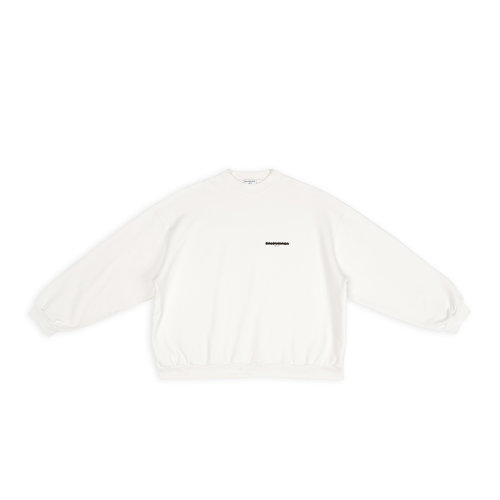 Balenciaga/巴黎世家 22年秋冬新款 女士白色正面背面飾有印花純棉無(wú)帽衛(wèi)衣699242TMVH29800