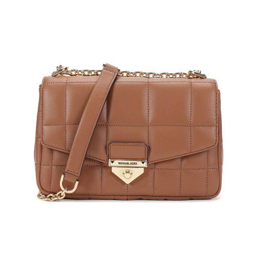 【高圓圓同款】Michael Kors/邁克·科爾斯  MK女包 專柜同款 SOHO系列大號(hào)羊皮革手提單肩斜挎包 30F0G1SL3L