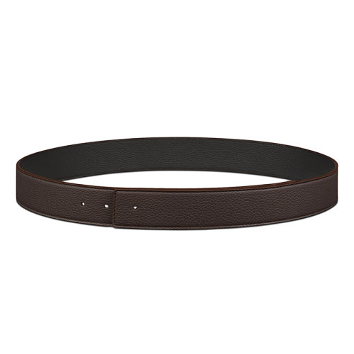 DIOR/迪奧 22年早春新款 男士摩卡色/黑色粒面牛皮革雙面腰帶35毫米（腰帶扣另行下單）4800ZZTAM_H769