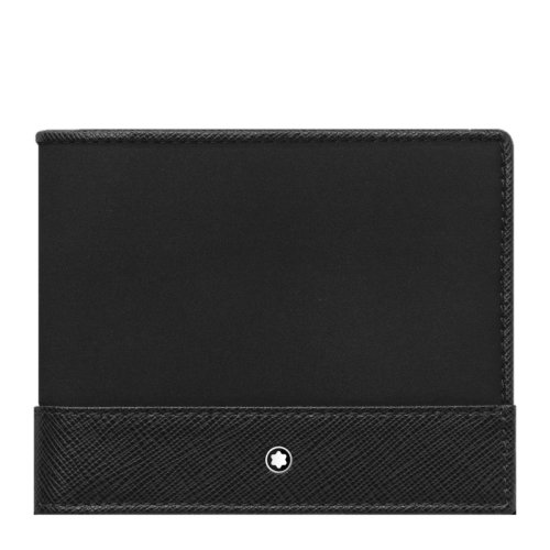 MontBlanc/萬寶龍 男士經(jīng)典時尚黑色短款兩折錢包對折錢夾卡夾男包 118389