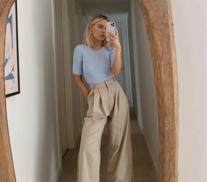 澳大利亞時尚博主Laura氣場十足穿搭以日常職場通勤風(fēng)為主